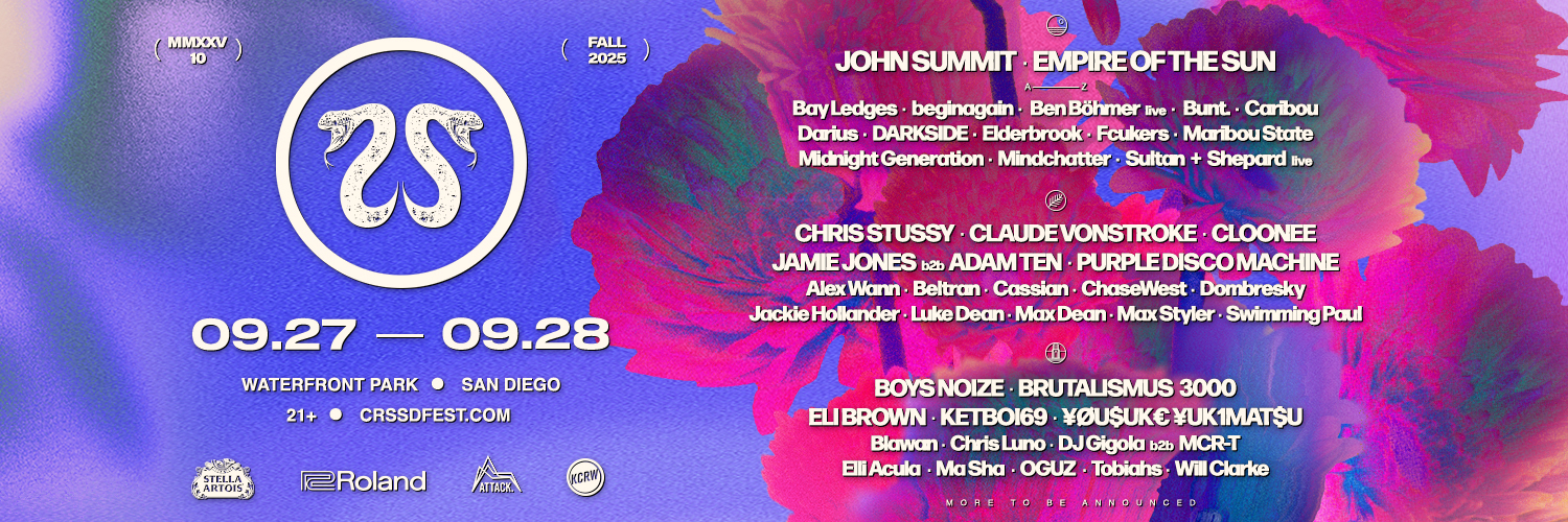 CRSSD Fall 2025 Lineup Dates